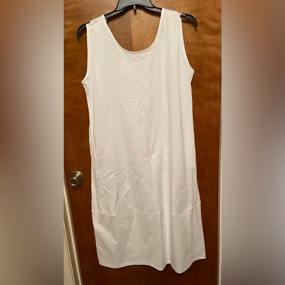 White Linen A-line Dress